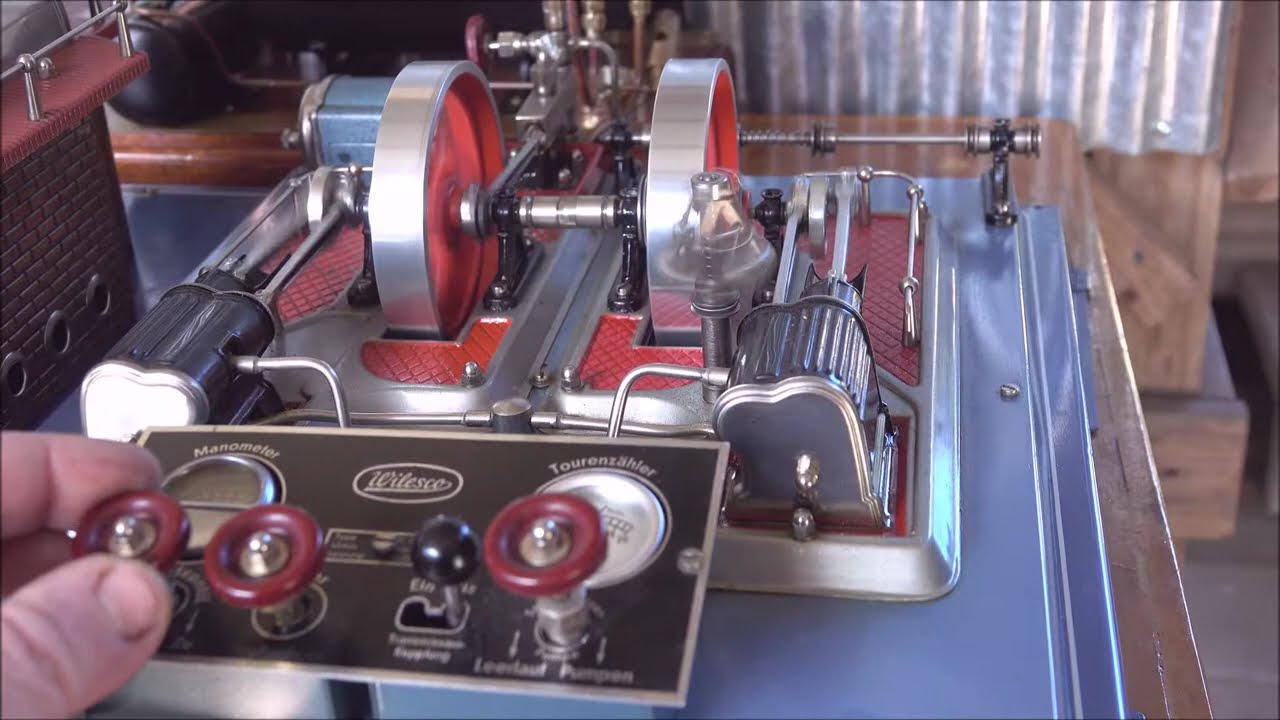 Modified Wilesco D32 Model Toy Steam Engine running on live steam