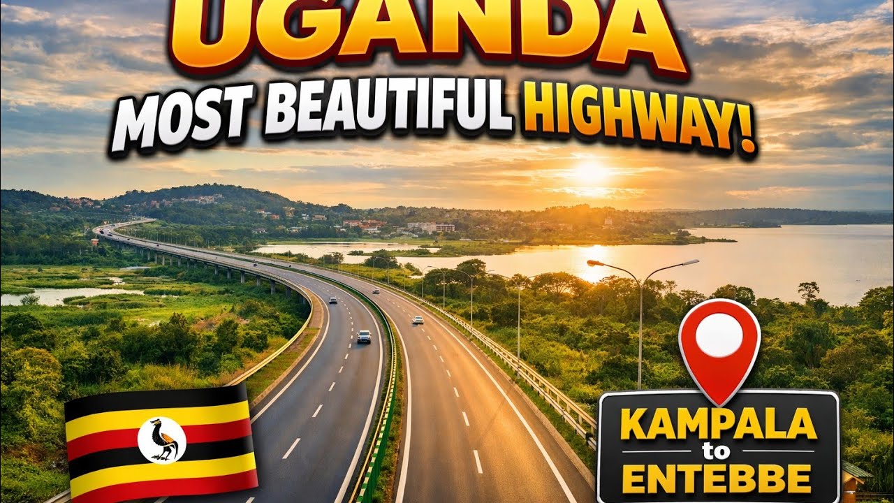 Discover the most beautiful Road in Uganda, Kampala Entebbe Expressway Highway 
