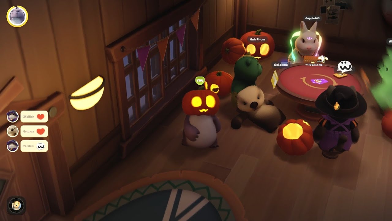 Party Animals Update #12: New Halloween themed items and decoration in Winter Cabin
