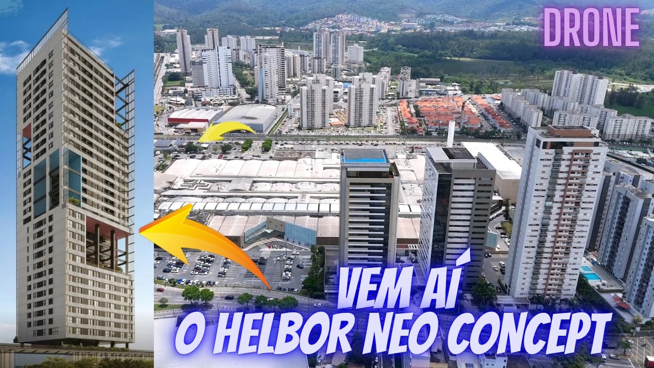 Drone em Mogi das Cruzes: Vem aí o Helbor Neo Concept (+ Mogi Shopping) - São Paulo