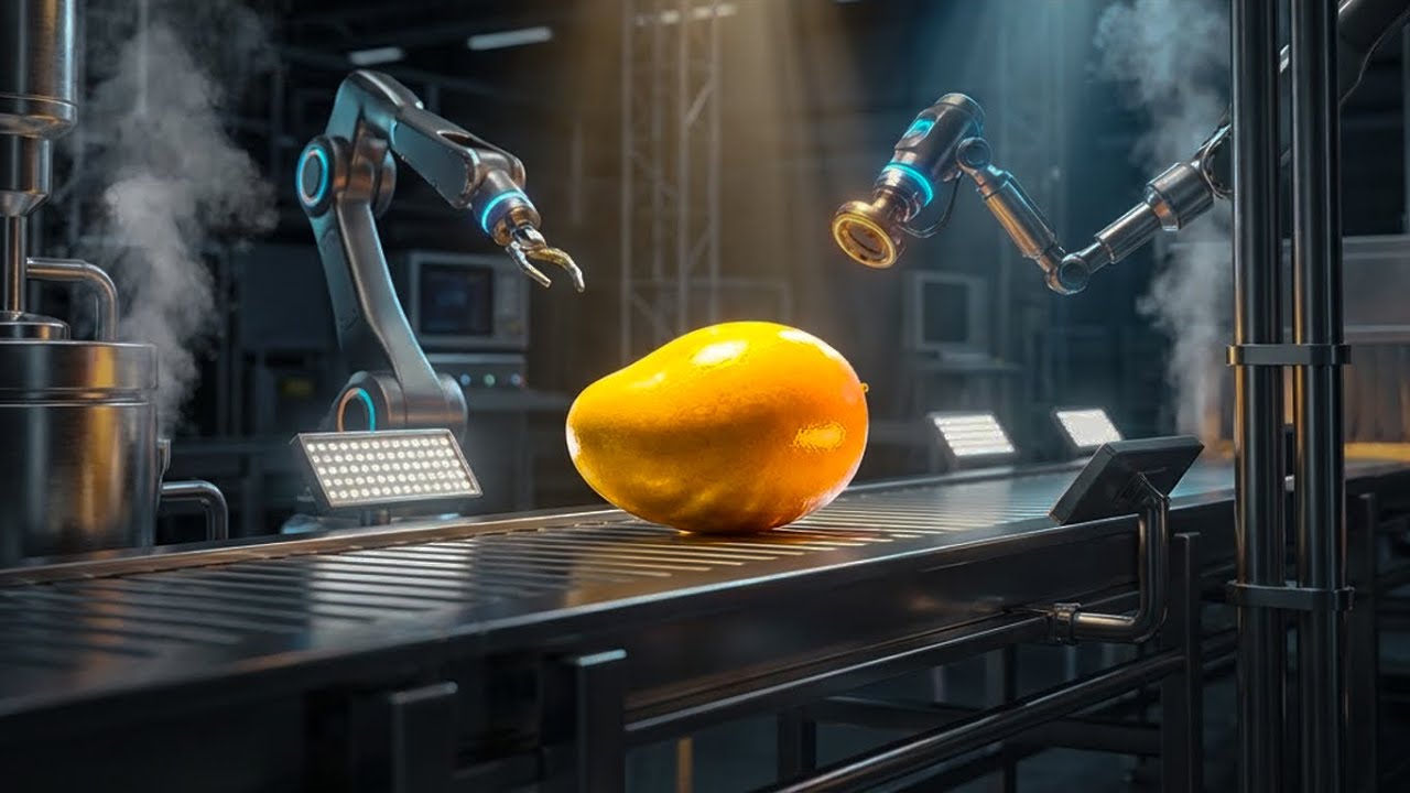Inside the Mango Factory: from the beginning to the end, from fresh fruit to the final process.