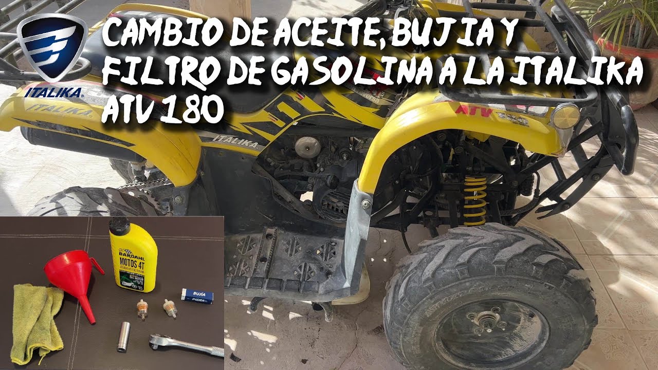 Cambio de aceite, bujía y filtro de gasolina a la Italika ATV 180 | Reptal Rider