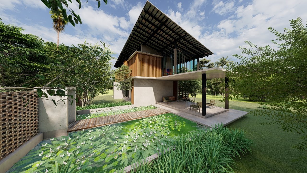 55.PROPOSED NEW HOUSE AT BANDARAGAMA SRI LANKA LAND AREA - R1 . 29.50 P/  FLOOR AREA -2877.528 sq.ft
