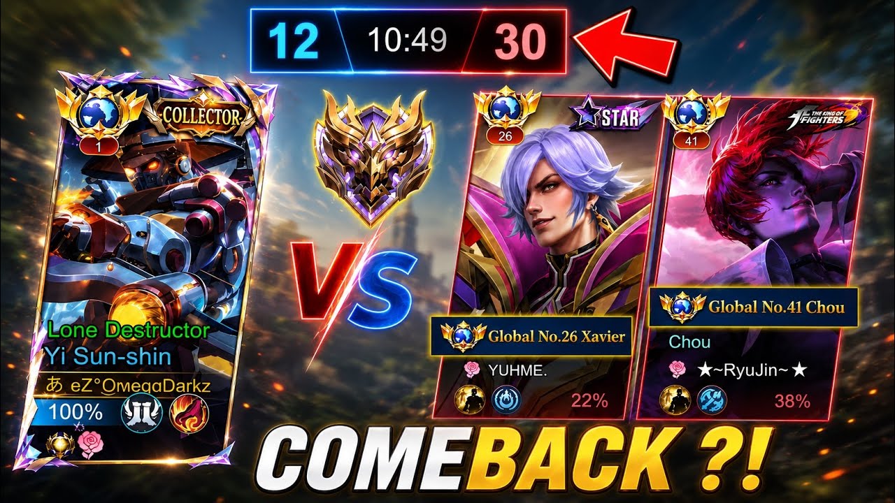 YSS VS 2 TOP GLOBALS 😱 CRAZY COMEBACK IN IMMORTAL RANK! | MLBB