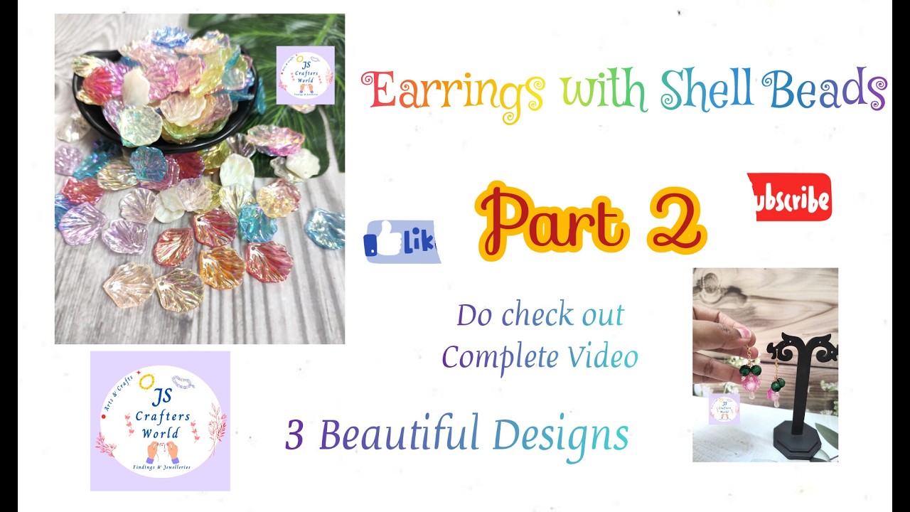 Make Beautiful Beaded Earrings|Shell bead earrings|Earring with brooch beads|Beads|Brooch Beads