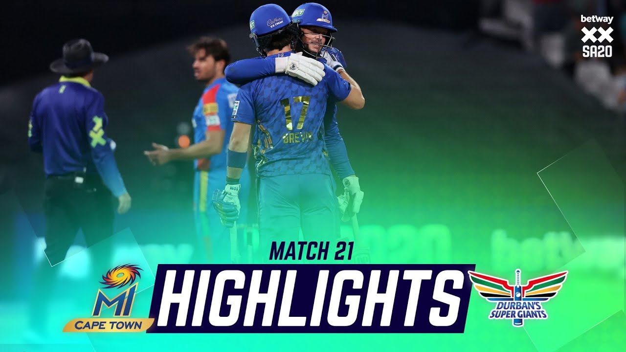 MI Cape Town v Durban's Super Giants | Match 21 Highlights | Betway SA20