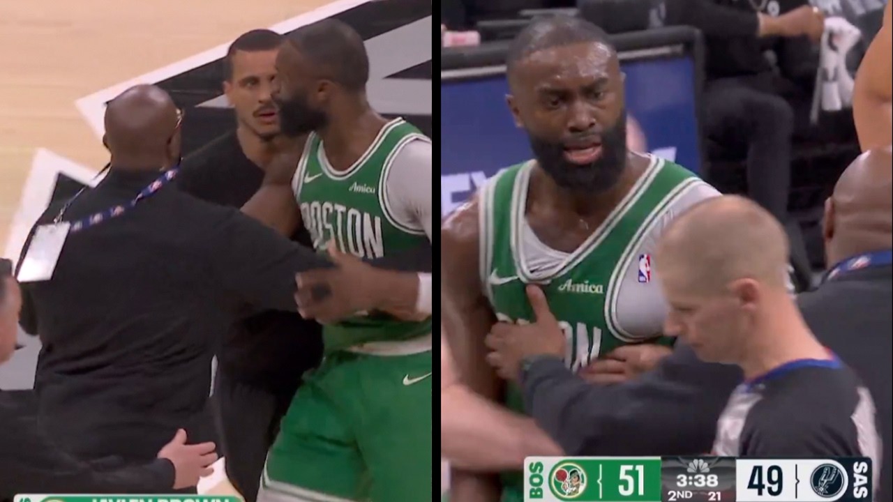 Jaylen Brown CHARGES At Ref & Tries To FIGHT After Getting Ejected!