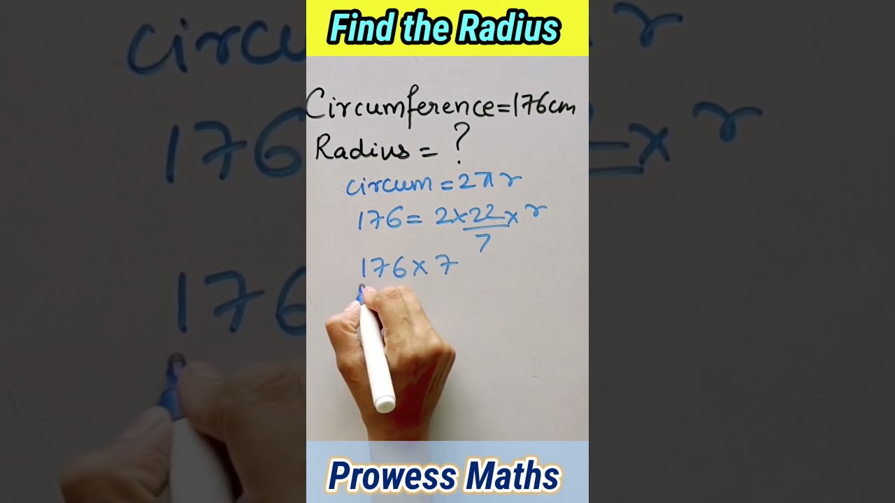 Find the radius #Circles #Circumference #Mathshorts #PayalNayak
