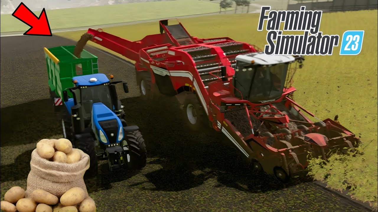Fs 23 Potato Harvesting With NEW Harvester ! Farming Simulator 23 ! Timelapse #fs23 