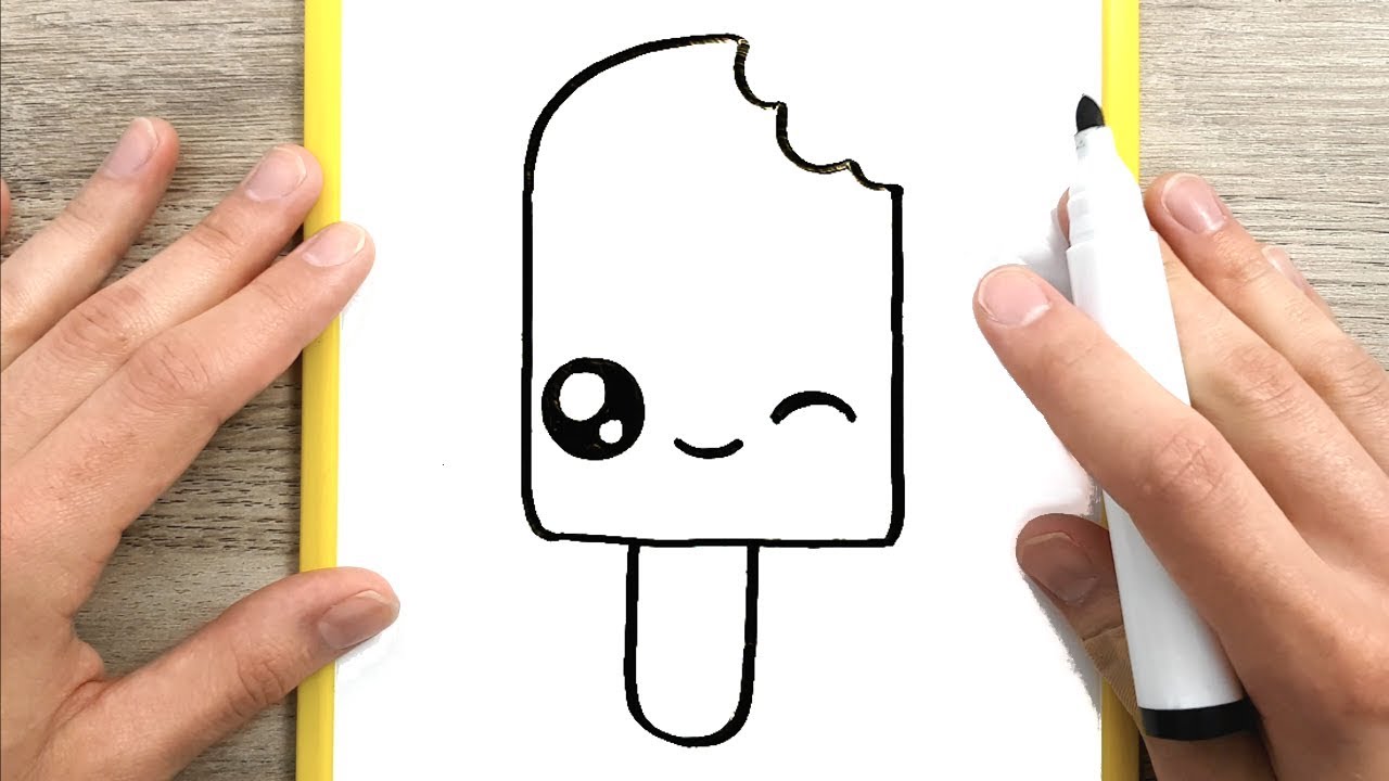 COME DISEGNARE UN GHIACCIOLO KAWAII - DISEGNI FACILI