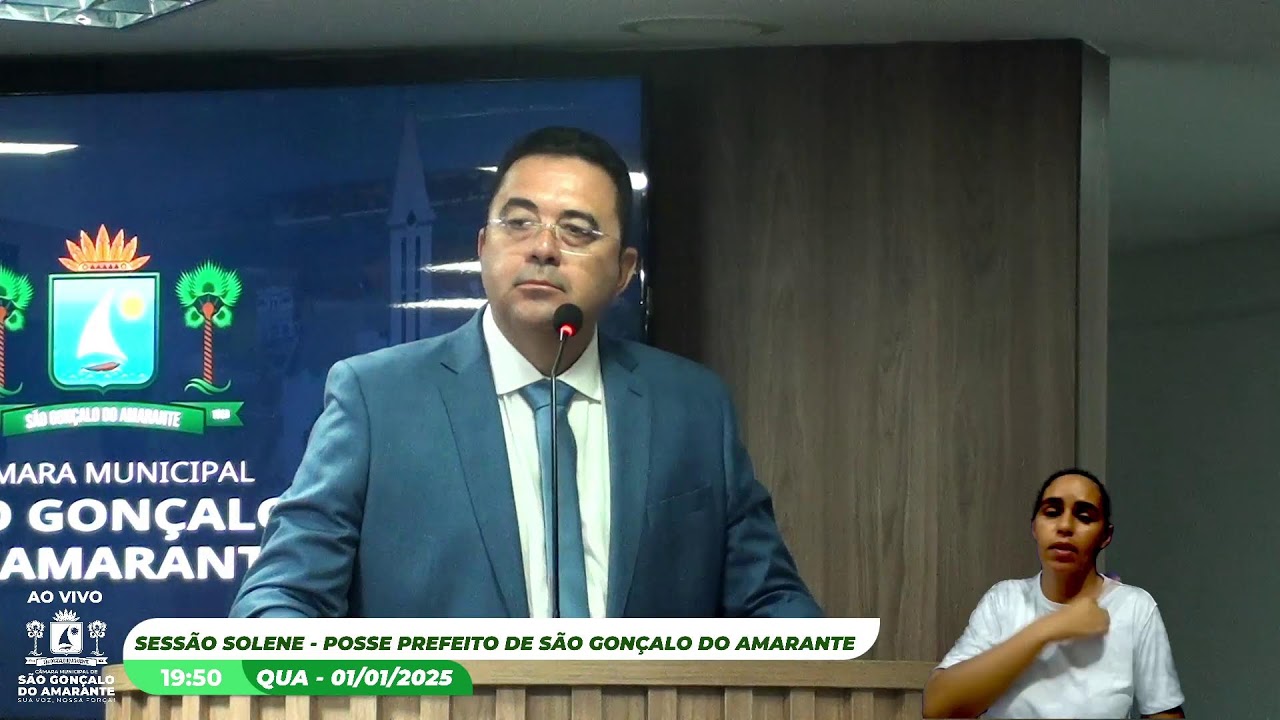 SESSÃO SOLENE - POSSE VEREADORES DE SÃO GONÇALO DO AMARANTE.