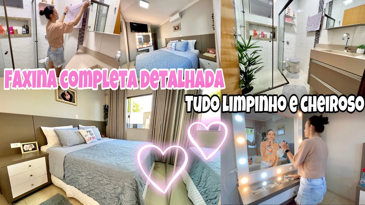 FAXINA PESADA COMPLETA E DETALHADA TUDO LIMPINHO E CHEIROSO