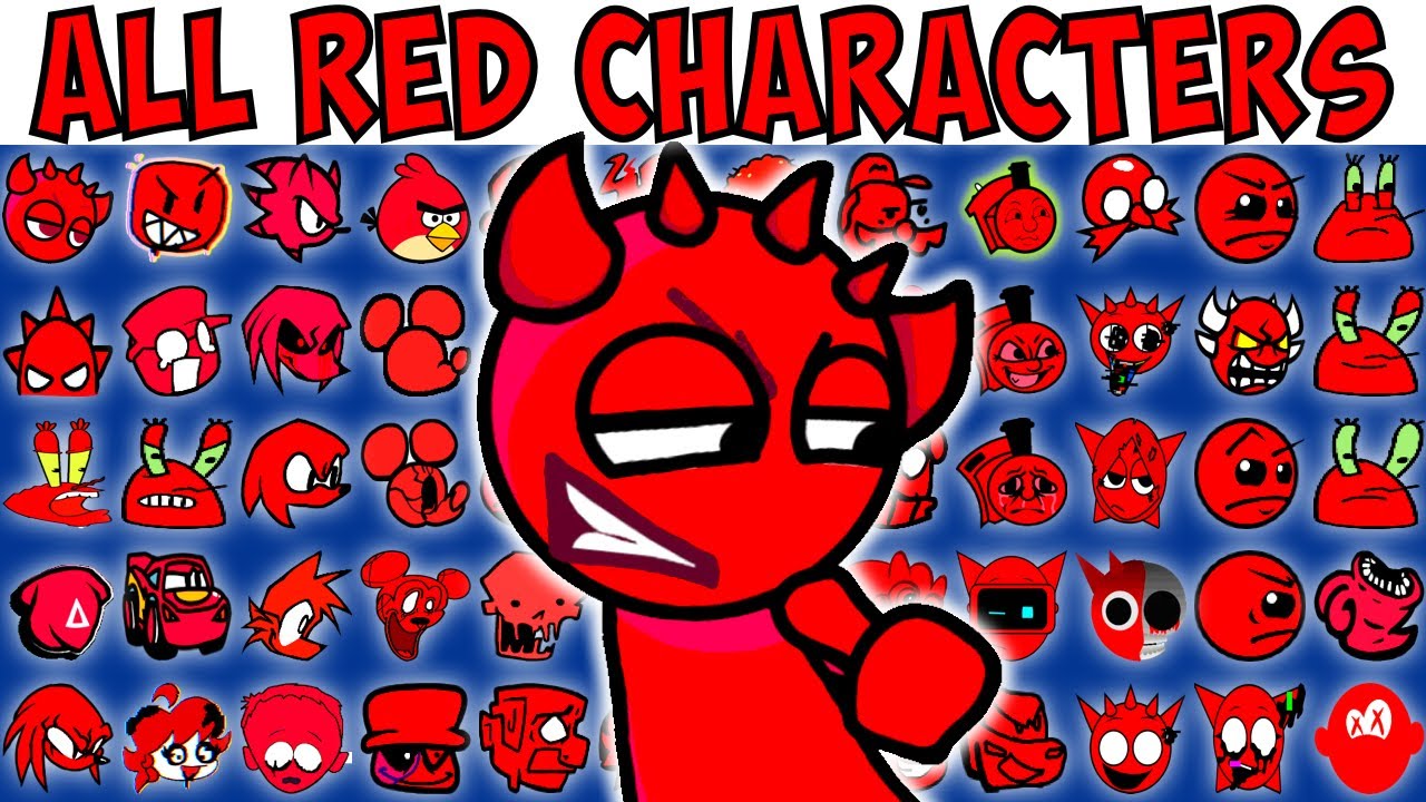 ALL RED CHARACTERS | FNF Character Test | Gameplay VS Playground