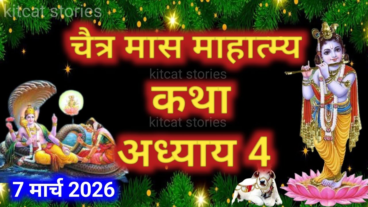 चैत्र मास कथा - अध्याय 4|| Chaitra Maas Ki Katha Day4 || chaitra mahatmya adhyay 4