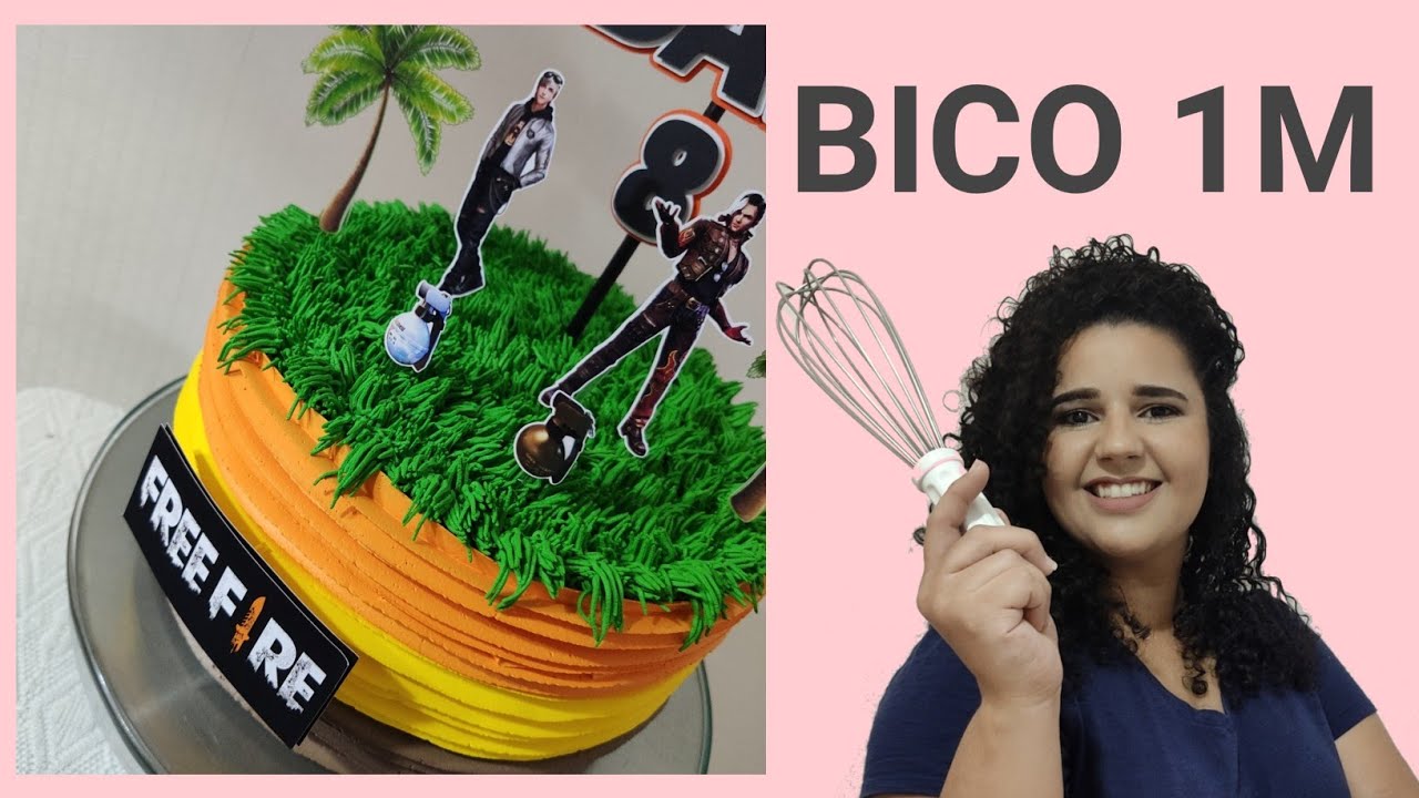 DECORACAO BICO 1M | BOLO FREE FIRE | LORENA GONTIJO
