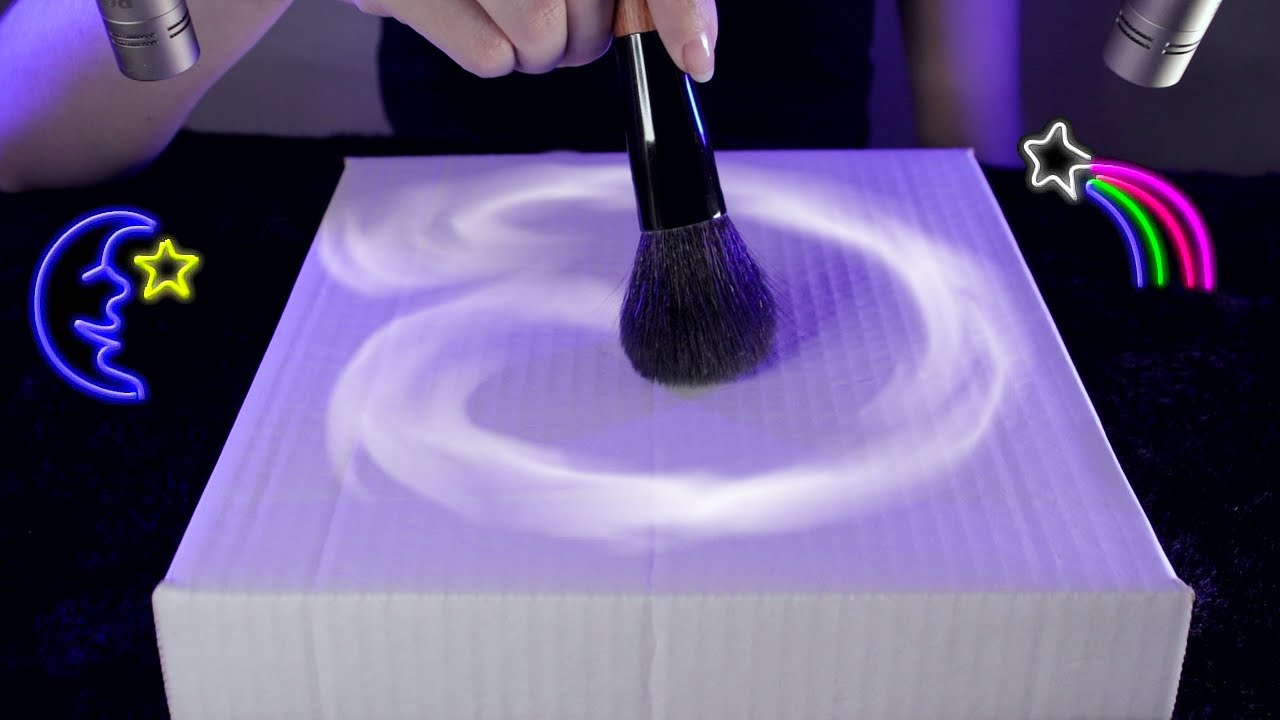 [ASMR] 💫 Brushing Continuous Patterns on Cardboard (NO TALKING)