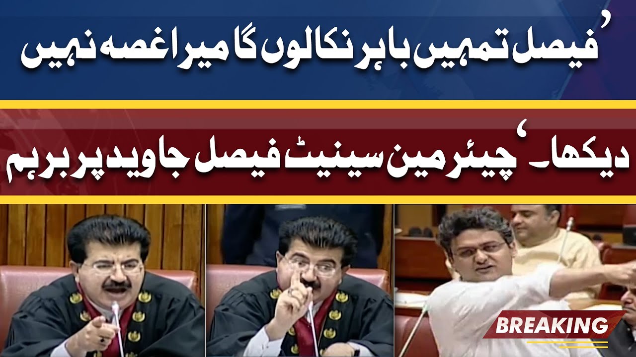 'Tumhe Bahir Nikal Don Ga .. '| Faisal Javed Sadiq Sanjrani Face off in Senate Session