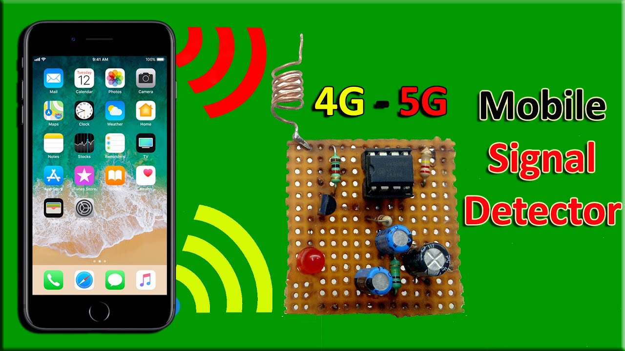 How To Make Mobile Signal Detector & Finder using LM358 ic, lm358 ic projects, mobile detector