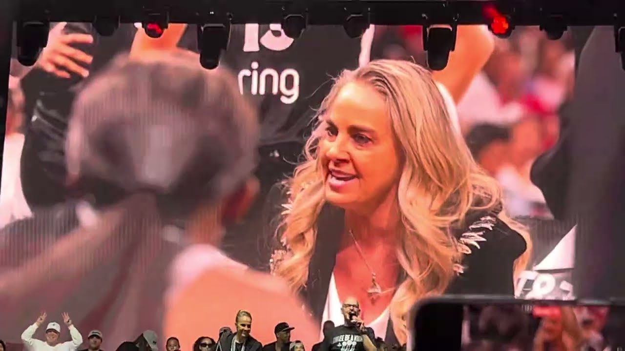 Becky Hammon at Aces Championship Celebration 