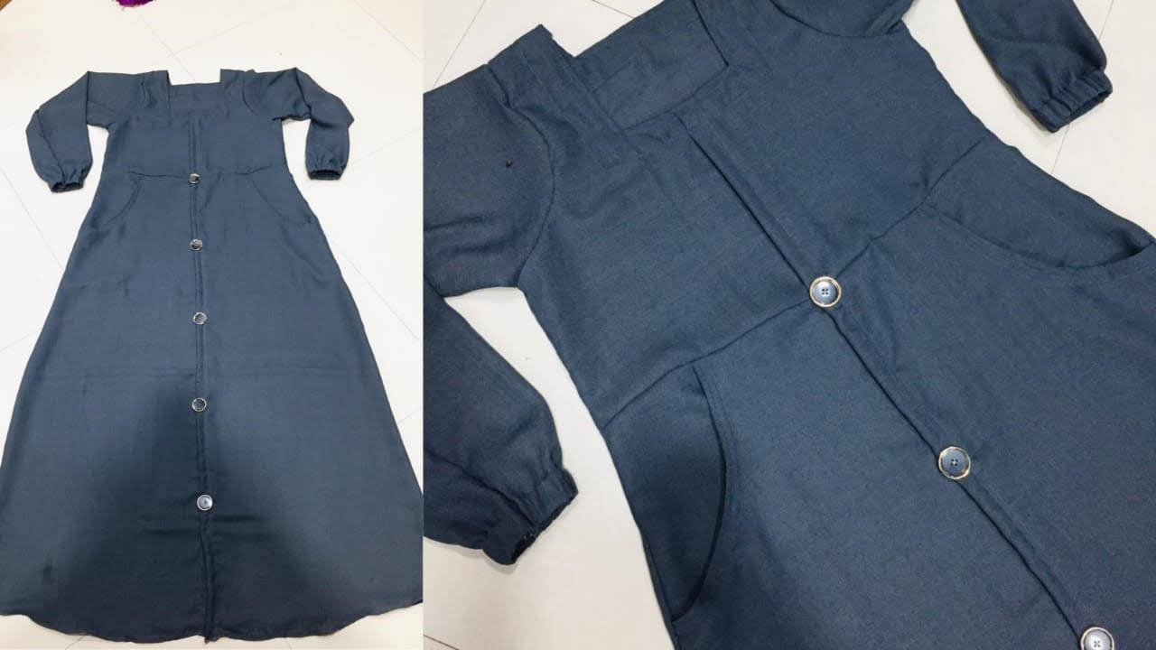 Front Open Pocket Abaya Cutting and Stitching | Side Pocket Stitching | Habi Tailor