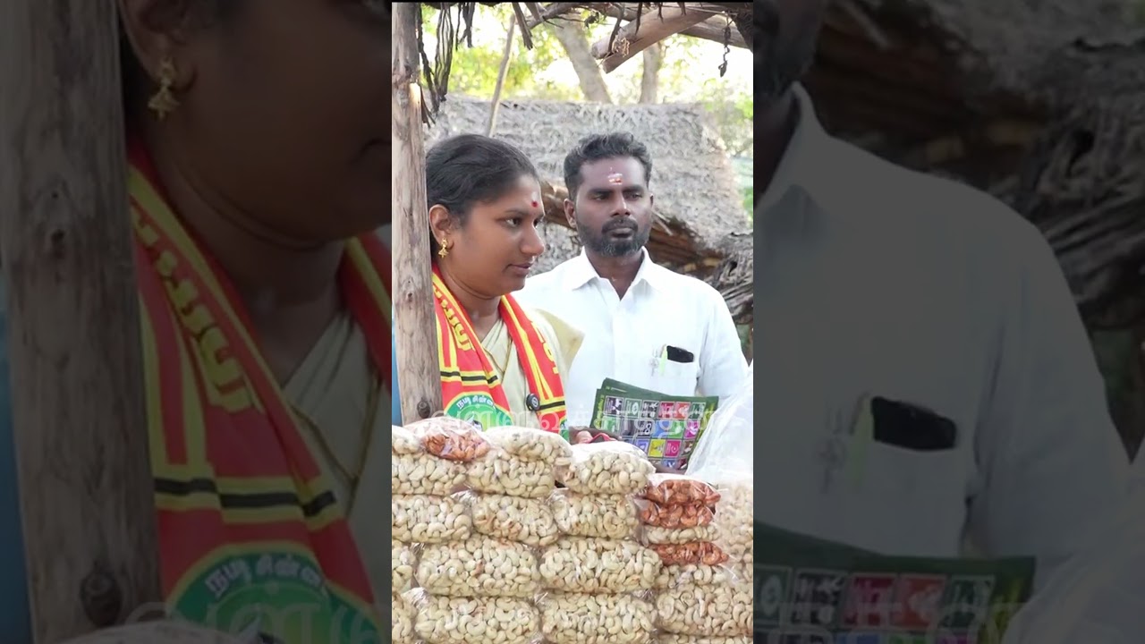 ஆதனக்கோட்டை முந்திரி பருப்பு வறுக்கும் குடிசை தொழில் மக்களுடன் களத்தில் நாதக வேட்பாளர் எழிலரசி-2