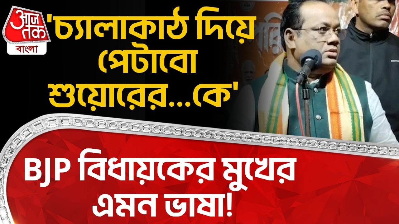 'চ্যালাকাঠ দিয়ে পেটাবো শুয়োরের...কে' BJP বিধায়কের মুখের এমন ভাষা! | Chandpara | Swapan Majumder