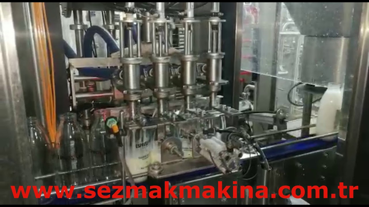 GLASS BOTTLE FILLING COVER CLOSING / CAM SİSE SUT DOLUM KAPAMA