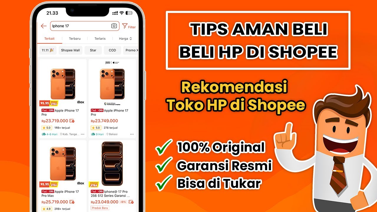 Cara Aman Beli HP Baru di Shopee | Tips Agar Tidak Tertipu !!