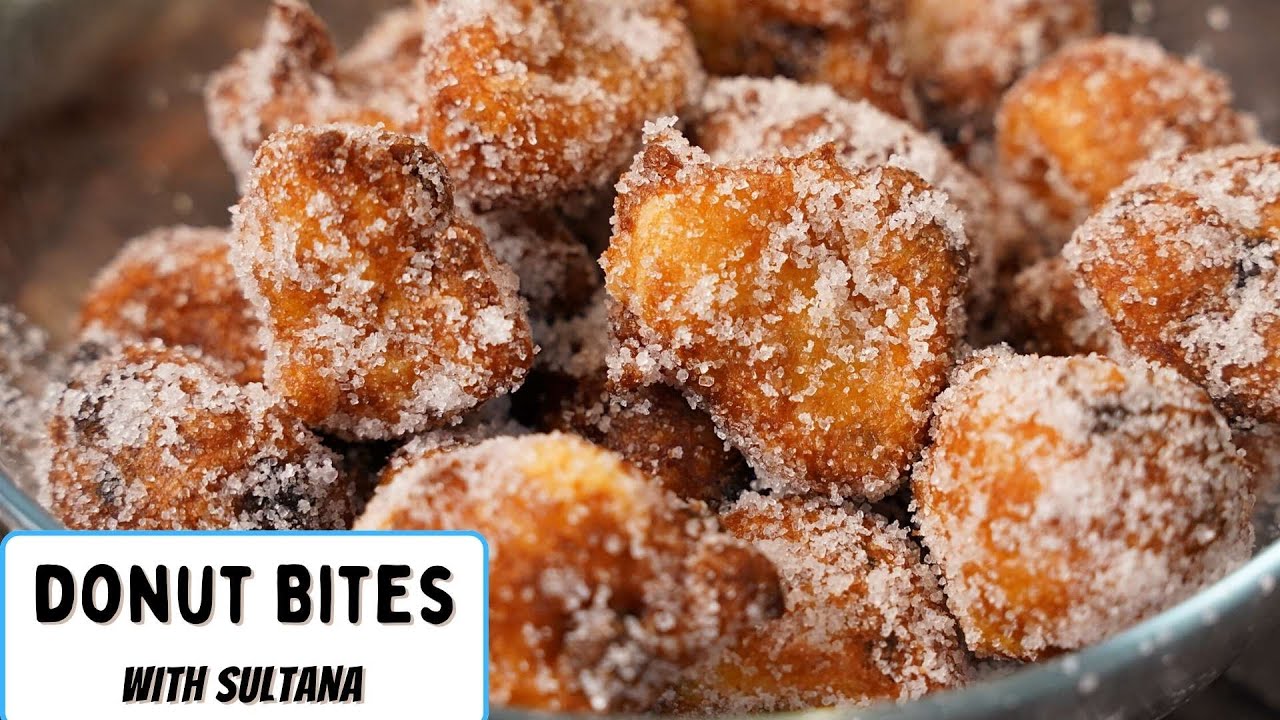 Carnival Donuts Bites with Sultana Raisins   [Frittelle recipe]