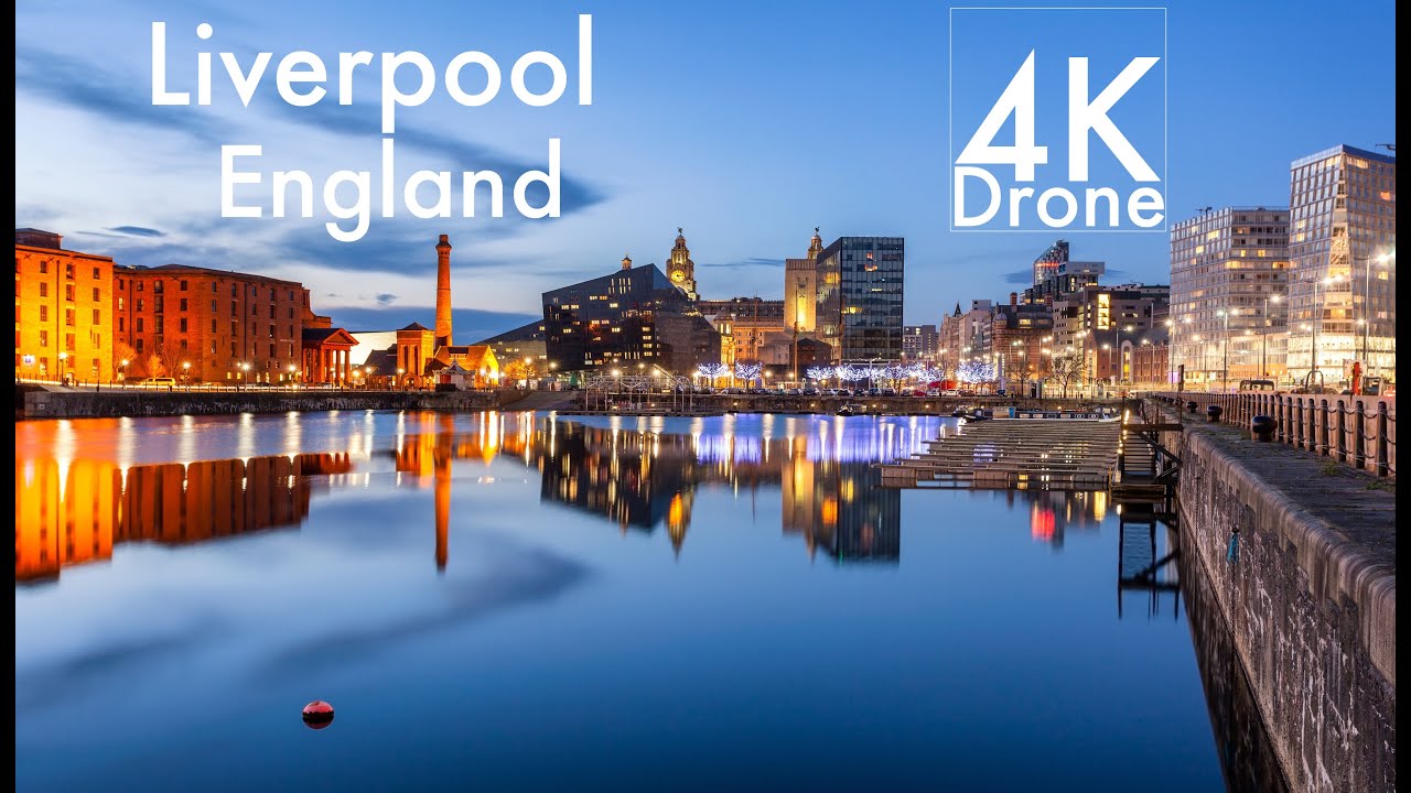 Liverpool, England in 4K UHD Drone Video