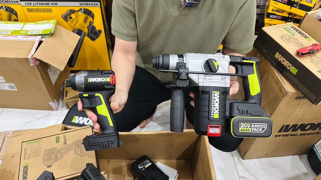 ✅ Worx về lại hàng giá ngon bổ rẻ bê tông Wu388,380…