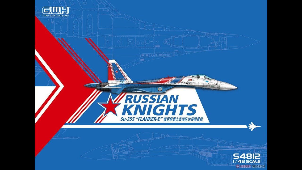 Unboxing the G.W.H 1/48 Russian Knights Su-35S
