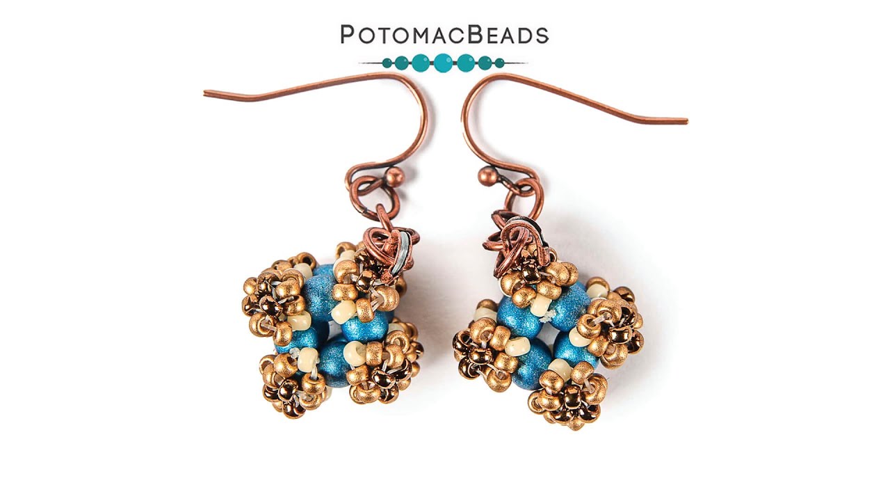 Growing Cube Earrings - DIY Jewelry Making Tutorial by PotomacBeads