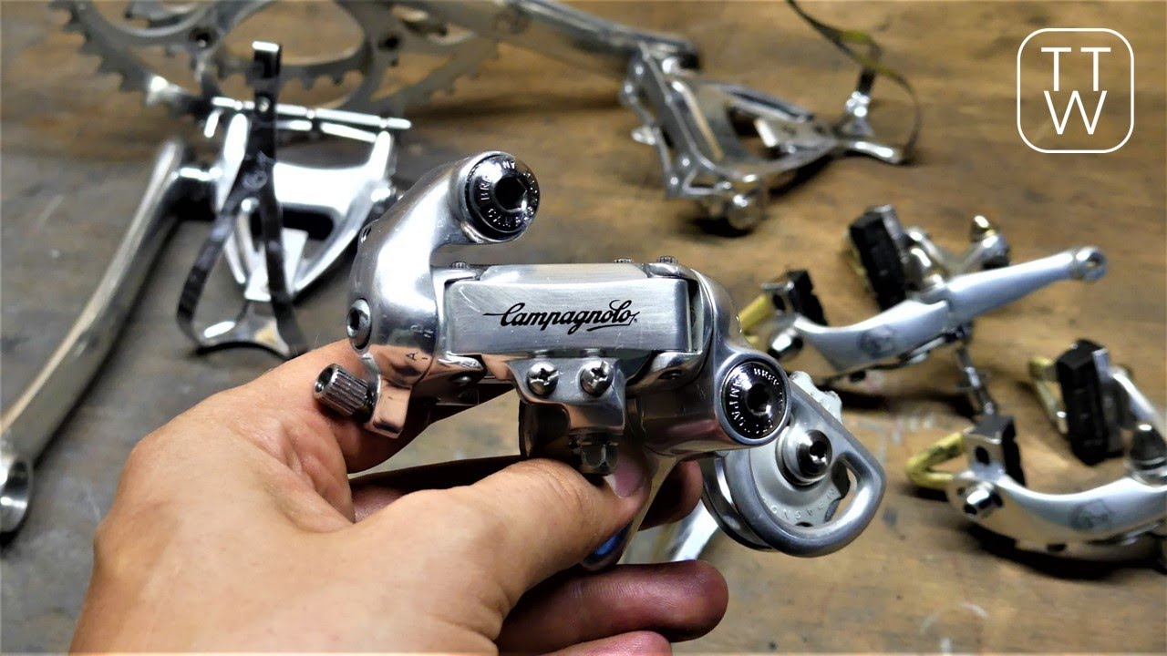 старый ржавый Campagnolo группа - консервативная реставрация / реставрация Bianchi Specialissima