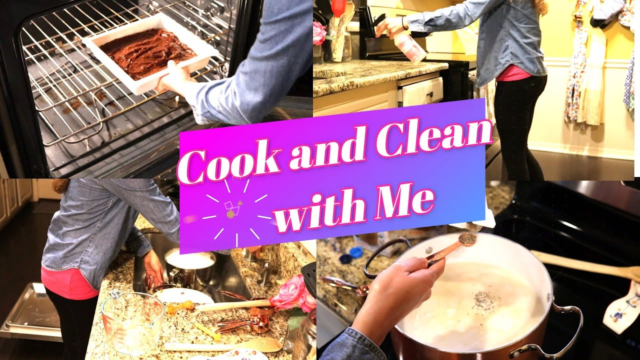 COOK AND CLEAN WITH ME  |  CHICKEN VELVET SOUP AND AVOCADO BROWNIES