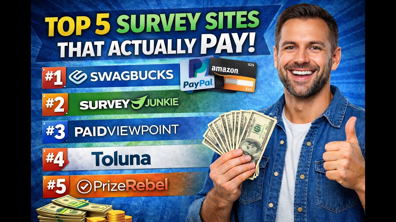 &ldquo;Stop Wasting Time:  5 Surveys That Really Pay&rdquo;. #remotework #sidehustle #survey
