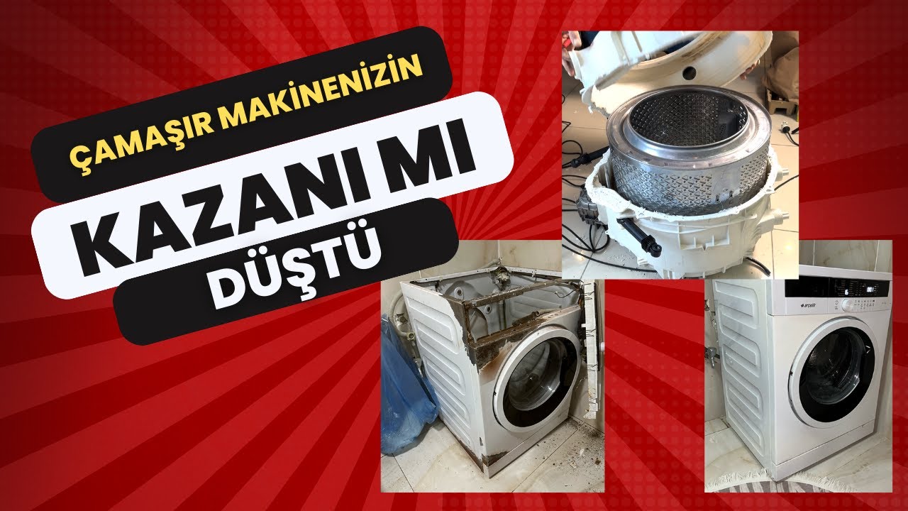 Çamaşır Makinesi Kazan Tamiri, Bilye Rulman Değişimi ve Boyama, Uzun Detaylı Anlatımlı