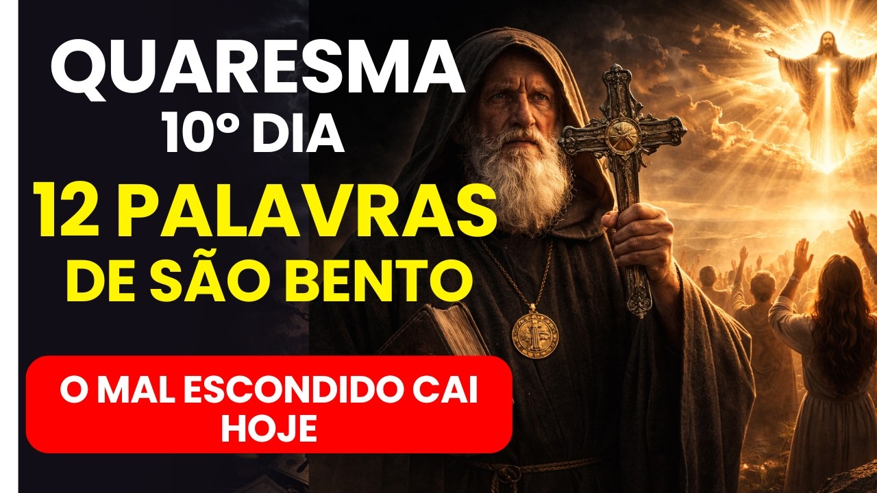 📿10º DIA DA QUARESMA |AS 12 PALAVRAS DO GRIMÓRIO DE SÃO BENTO-HOJE DEUS VAI QUEBRAR TODO MAL OCULTO