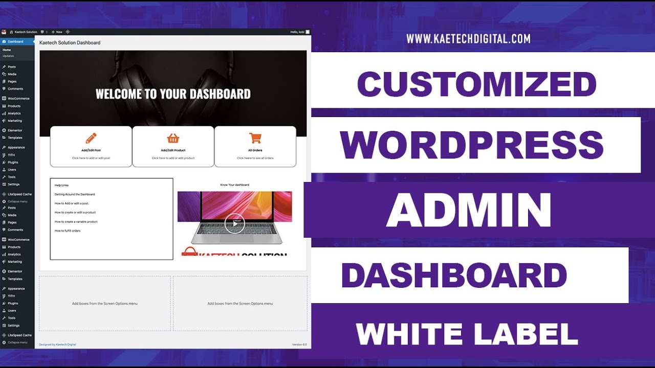Custom WordPress Admin Dashboard