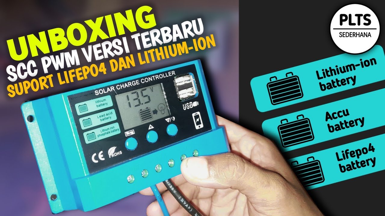 SCC PWM BATERAI LIFEPO4 DAN LITHIUM-ION || solar charge controller termurah