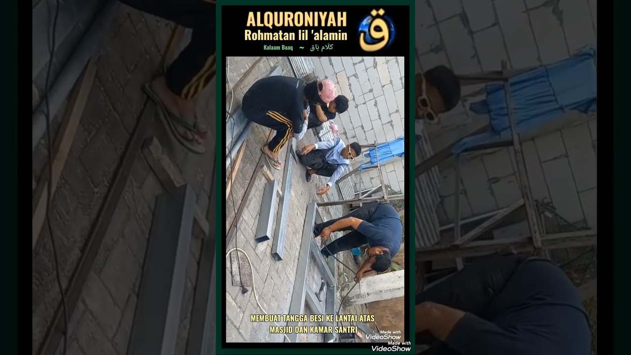 MEMBUAT TANGGA BESI KE LANTAI ATAS  KAMAR DAN MASJID