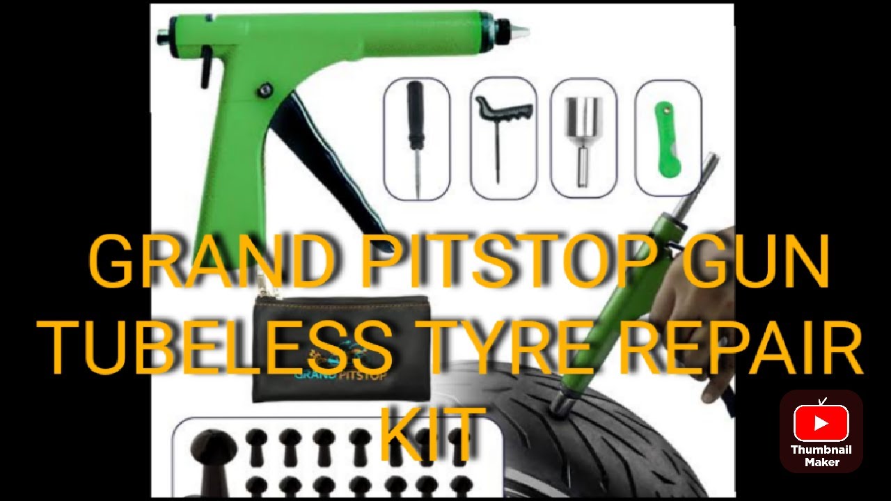 Grand pitstop gun tubeless tyre PUNCTURE REPAIR KIT review and working process by AZAD TYRE