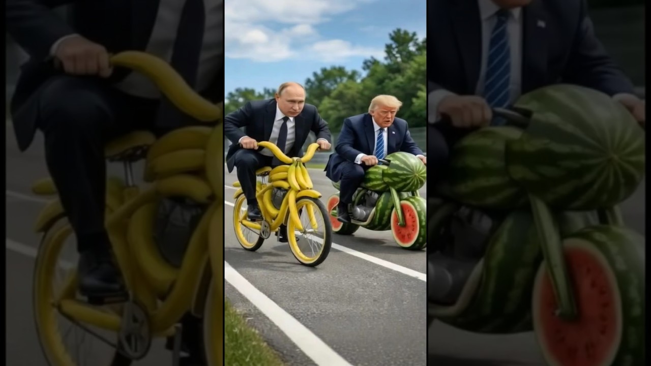 Ciężki i trudny wyścig między Trumpem a Putinem | zabawna parodia #trump #śmieszne