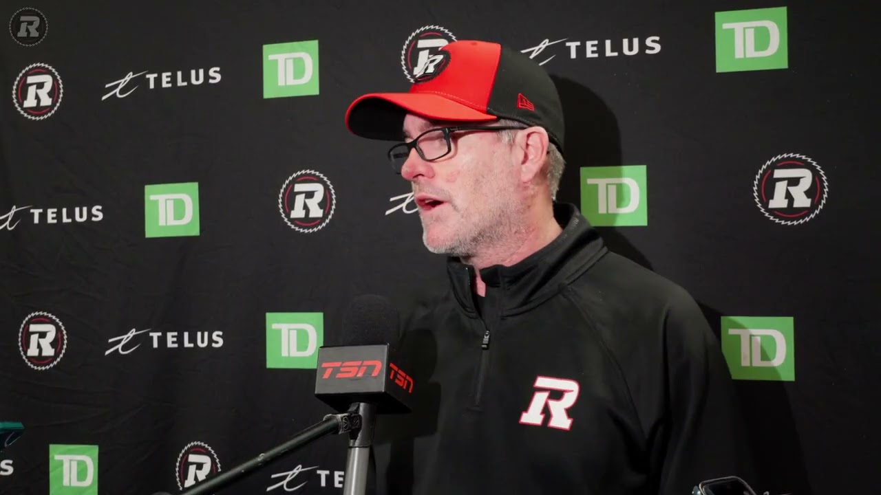 Head Coach & GM Ryan Dinwiddie speaking to the media after Round One of the CFL Canadian Draft
