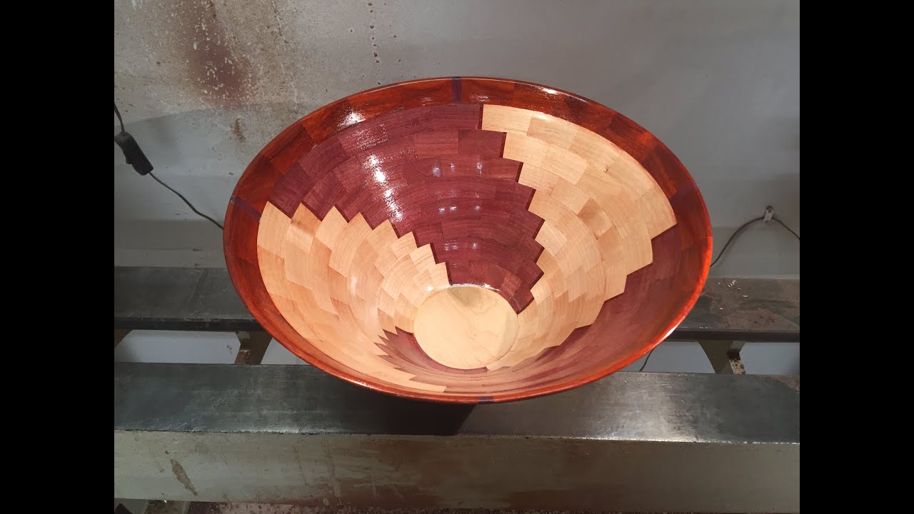 Purpleheart/ maple segment bowl