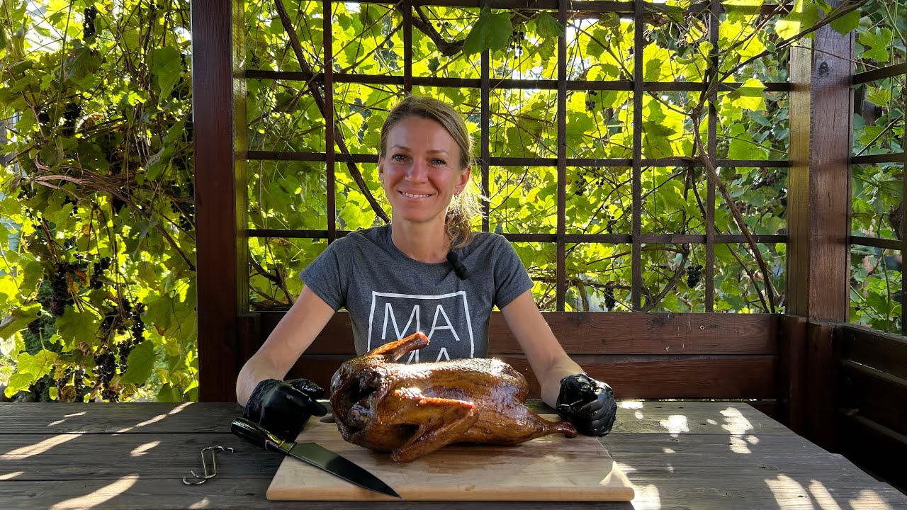 Утка горячего копчения в домашней коптильне