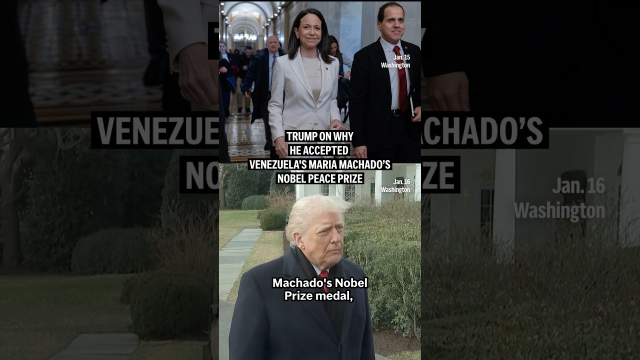 Trump on why he accepted Venezuela's Maria Machado&rsquo;s Nobel Peace Prize