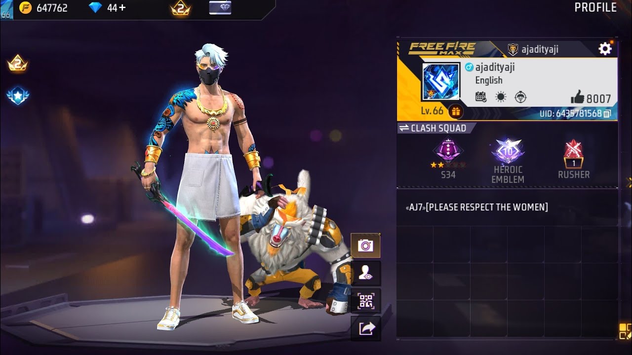 AJ7 is live on Free fire max 🔥