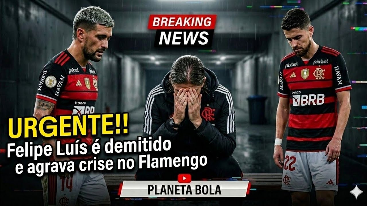 Urgente!!! Flamengo em crise. Felipe Luís é demitido na calada da noite!!! 