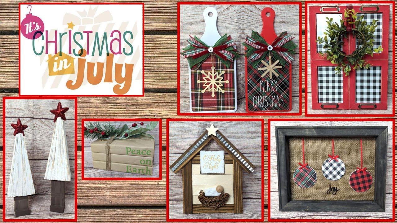 CHRISTMAS BUDGET HOME DECOR DIYS | CHRISTMAS IN JULY 2022 | DOLLAR TREE DIY